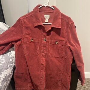 corduroy jacket, burnt orange